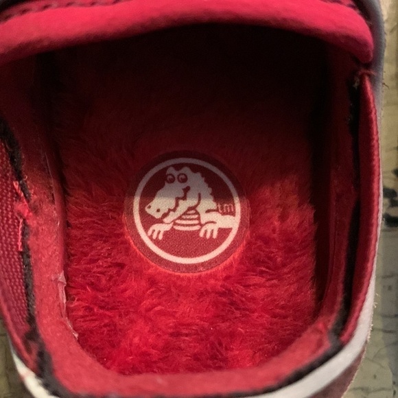 crocs Dawson Slip On Infant Sneaker - Red/Espresso/Khaki - Picture 5 of 11